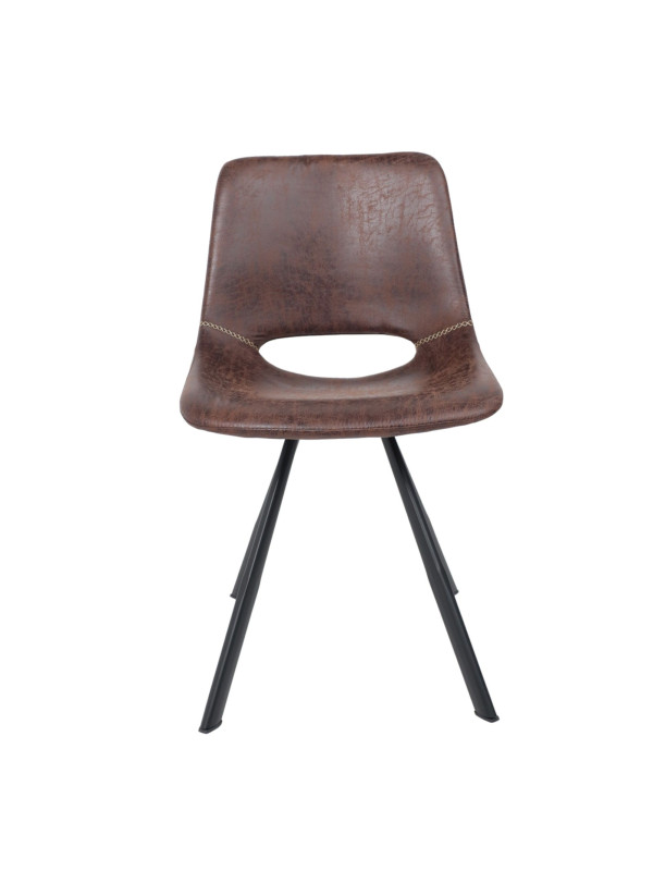 Стул AksHome Dilan коричневый/черный спереди