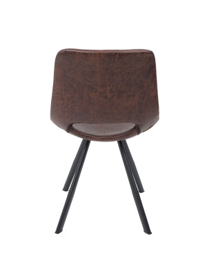 Стул AksHome Dilan коричневый/черный сзади