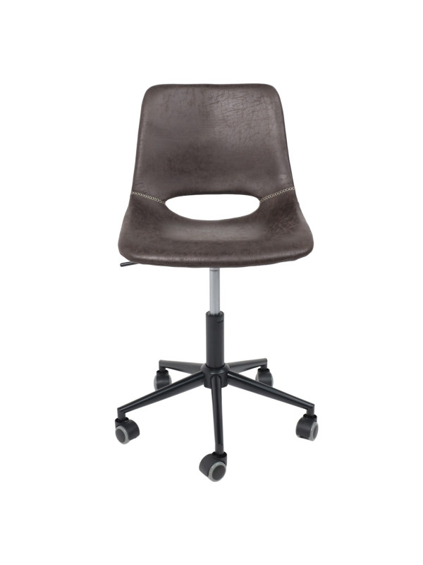 Кресло компьютерное AksHome Gin графит/черный спереди