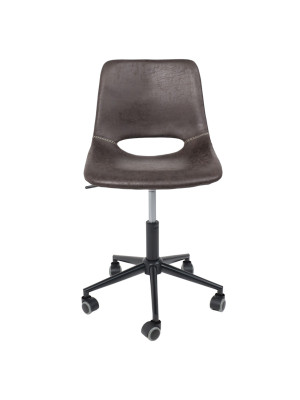 Кресло компьютерное AksHome Gin графит/черный спереди