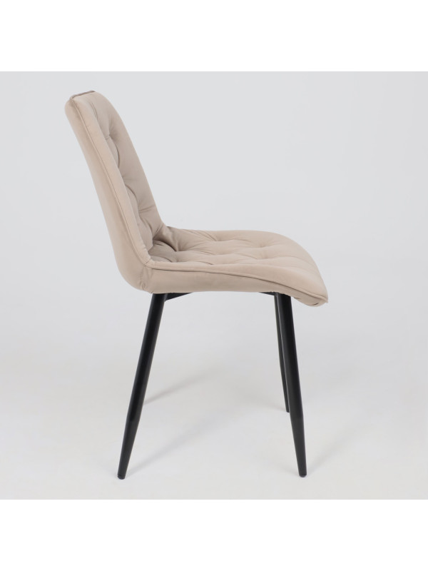 Стул AksHome Astra бежевый/черный сбоку