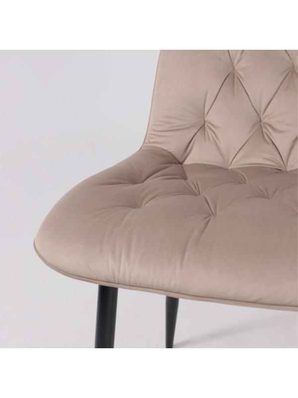 Стул AksHome Astra бежевый/черный вблизи