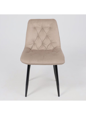 Стул AksHome Astra бежевый/черный спереди