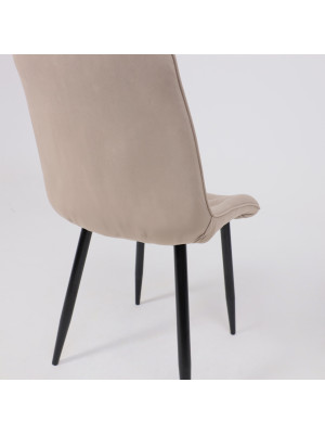 Стул AksHome Astra бежевый/черный под углом
