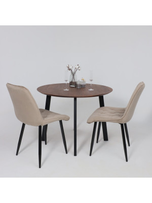 Стул AksHome Astra бежевый/черный в интерьере