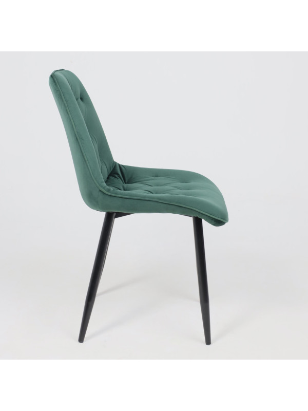 Стул AksHome Astra зеленый/черный сбоку