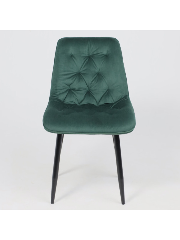 Стул AksHome Astra зеленый/черный спереди