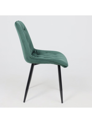 Стул AksHome Astra зеленый/черный сбоку