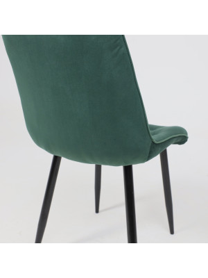 Стул AksHome Astra зеленый/черный под углом