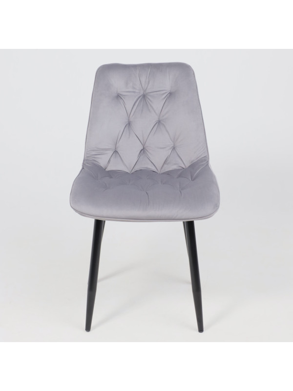 Стул AksHome Astra светло-серый/черный спереди