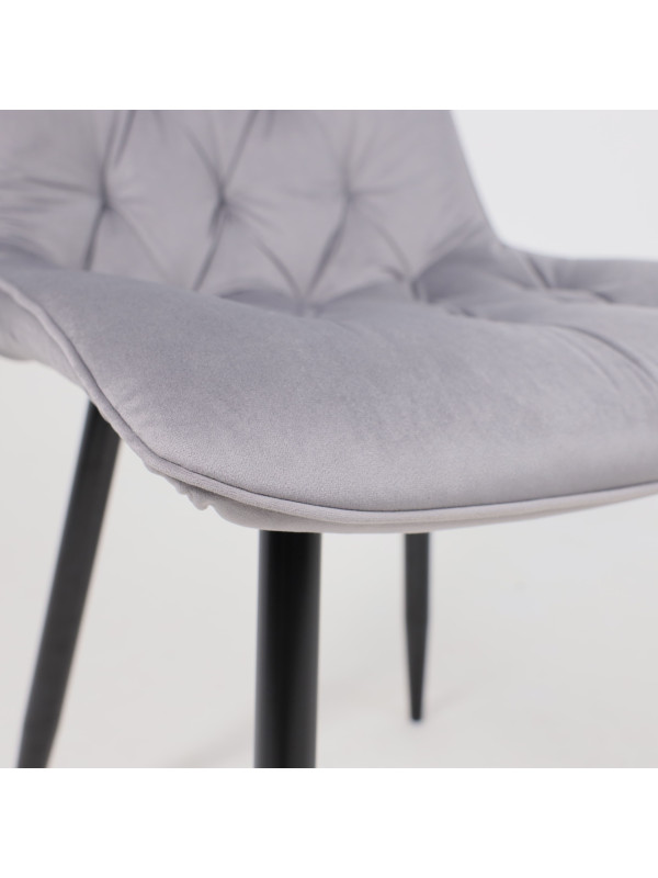 Стул AksHome Astra светло-серый/черный вблизи