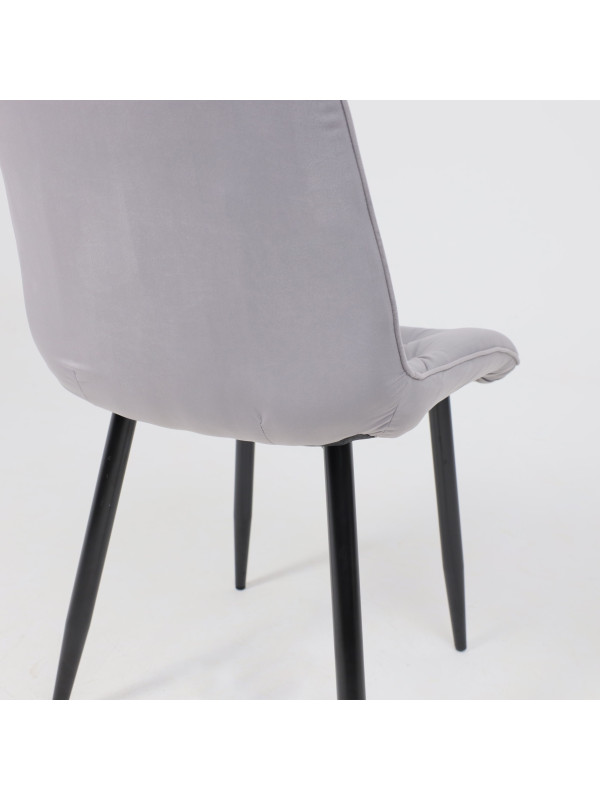 Стул AksHome Astra светло-серый/черный под углом