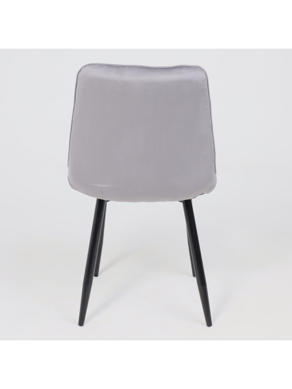 Стул AksHome Astra светло-серый/черный сзади