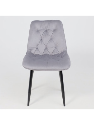Стул AksHome Astra светло-серый/черный спереди