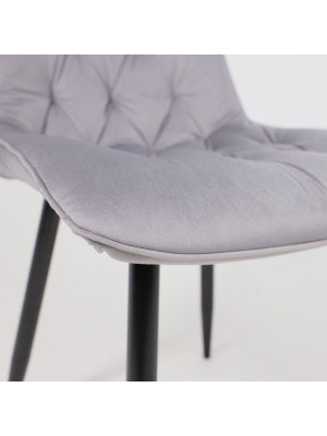 Стул AksHome Astra светло-серый/черный вблизи