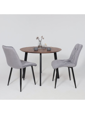 Стул AksHome Astra светло-серый/черный в интерьере