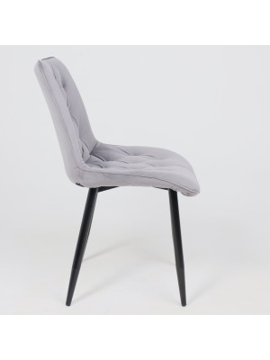 Стул AksHome Astra светло-серый/черный сбоку