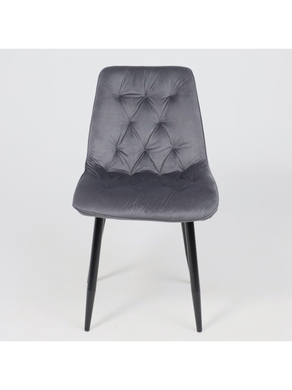 Стул AksHome Astra серый/черный спереди