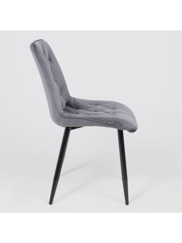 Стул AksHome Astra серый/черный сбоку