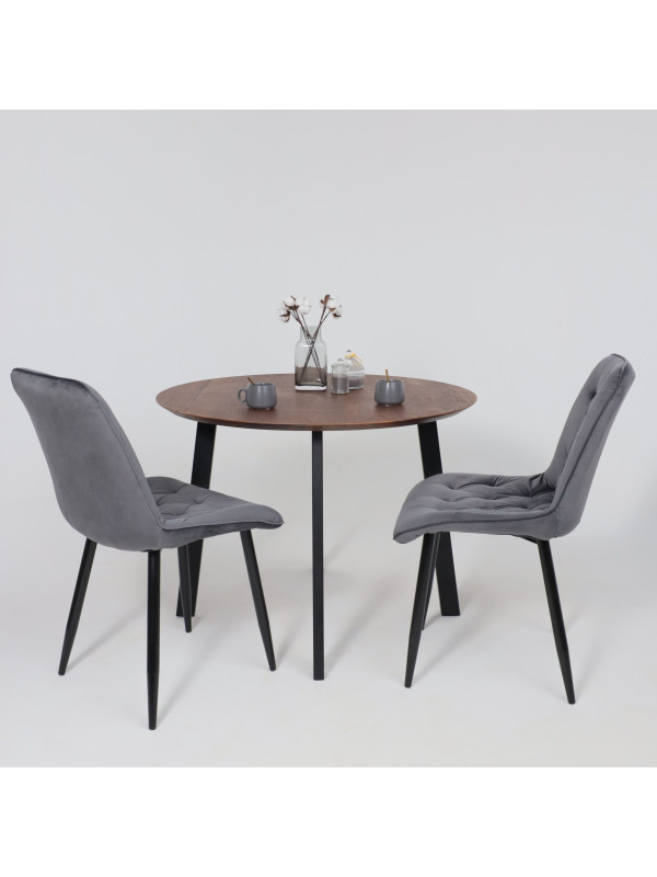 Стул AksHome Astra серый/черный в интерьере