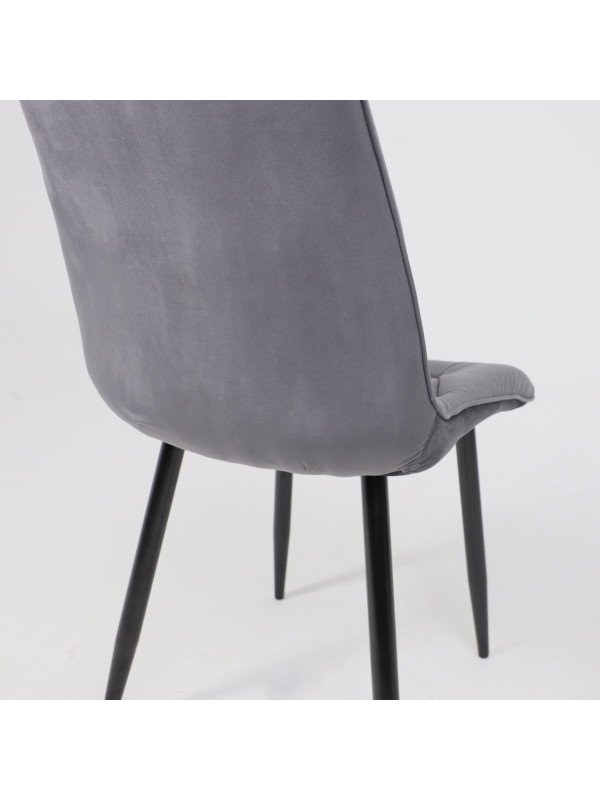 Стул AksHome Astra серый/черный под углом