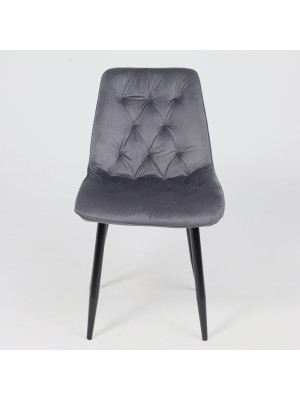 Стул AksHome Astra серый/черный спереди