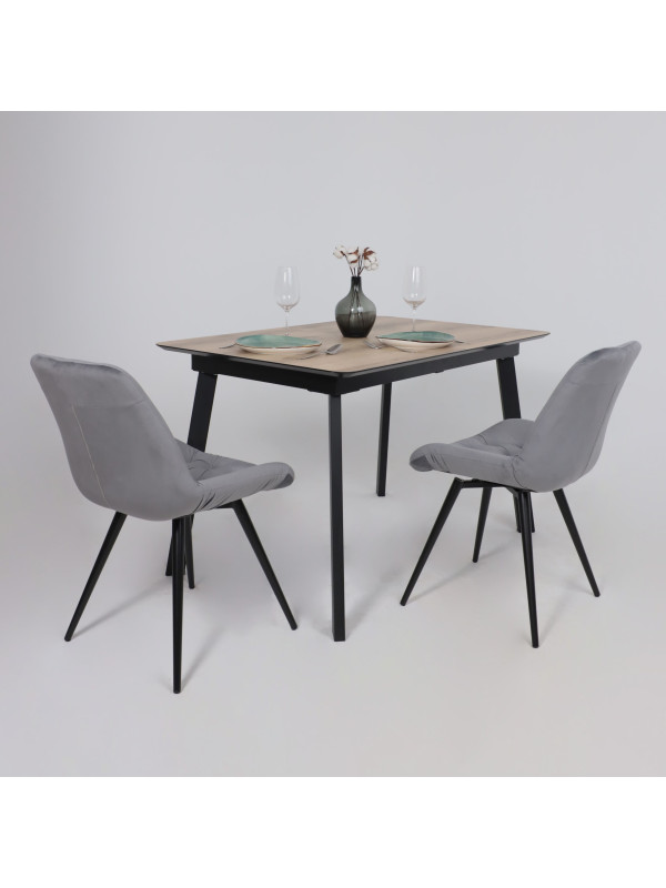 Стул Алвест AV 405 темно-серый H-15/черный в интерьере