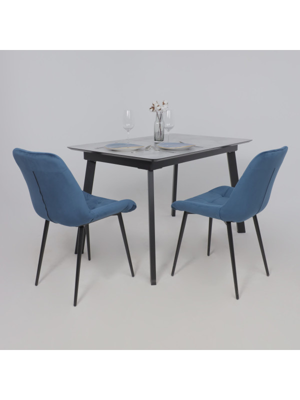 Стул Алвест AV 405 синий Confetti deep ocean/черный в интерьере