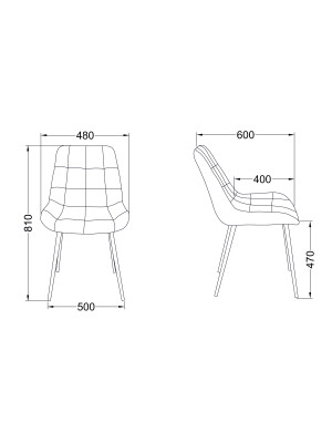 Стул Алвест AV 405 темно-бирюзовый/черный схема