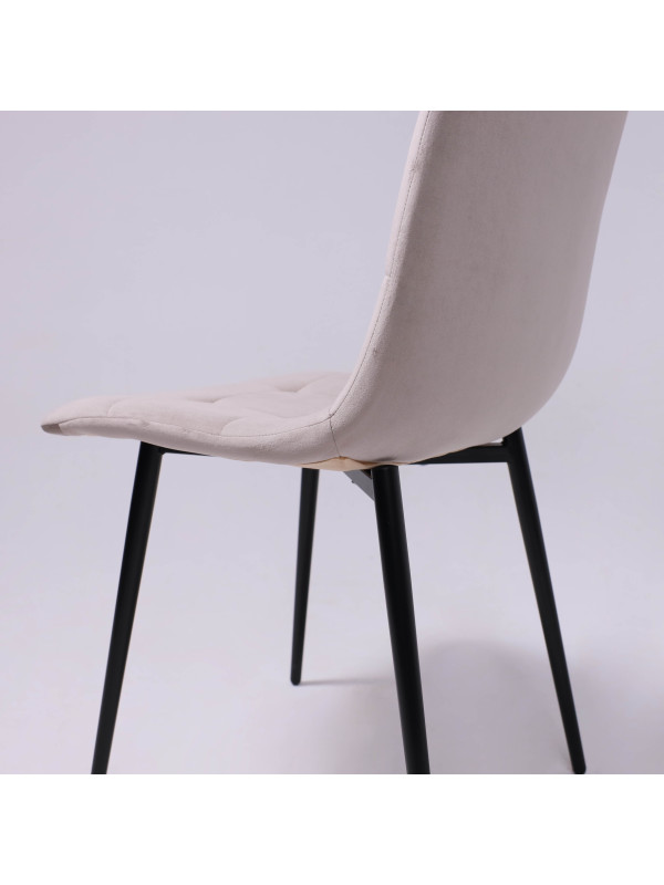 Стул Алвест AV 406-N бежевый/черный под углом