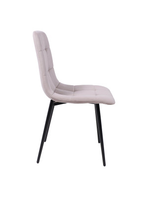 Стул Алвест AV 406-N бежевый/черный сбоку