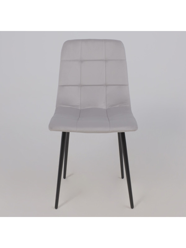 Стул Алвест AV 406-N светло-серый/черный спереди