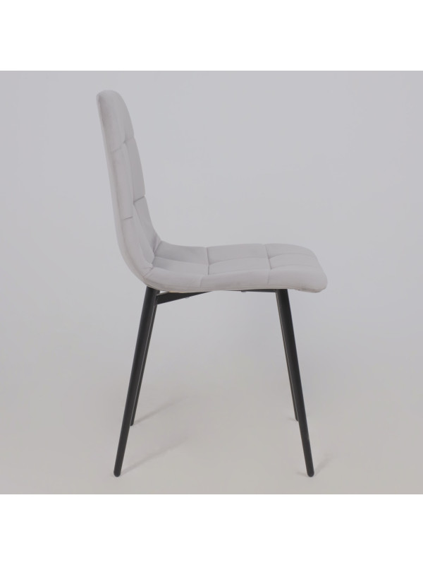 Стул Алвест AV 406-N светло-серый/черный сбоку