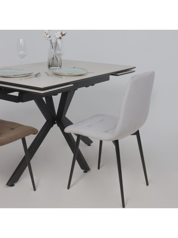 Стул Алвест AV 406-N светло-серый/черный в интерьере (1)