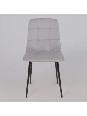 Стул Алвест AV 406-N светло-серый/черный спереди