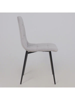 Стул Алвест AV 406-N светло-серый/черный сбоку