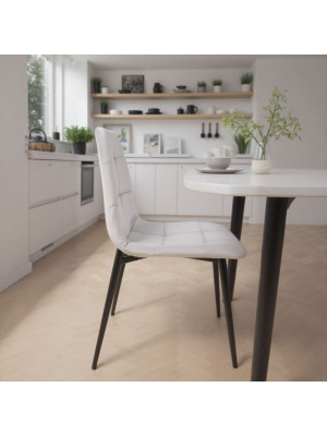 Стул Алвест AV 406-N светло-серый/черный в интерьере