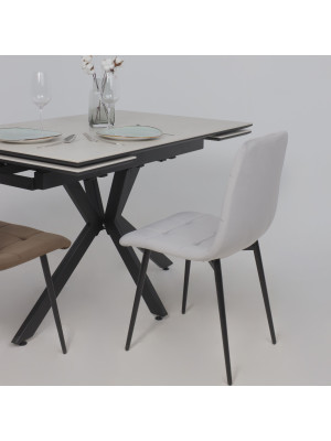 Стул Алвест AV 406-N светло-серый/черный в интерьере (1)