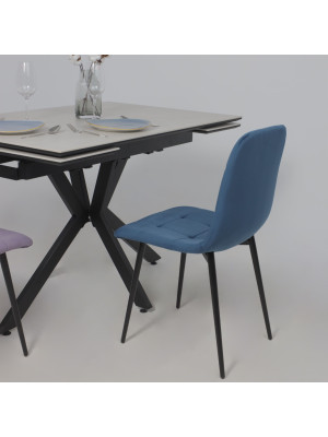 Стул Алвест AV 406-N синий/черный в интерьере