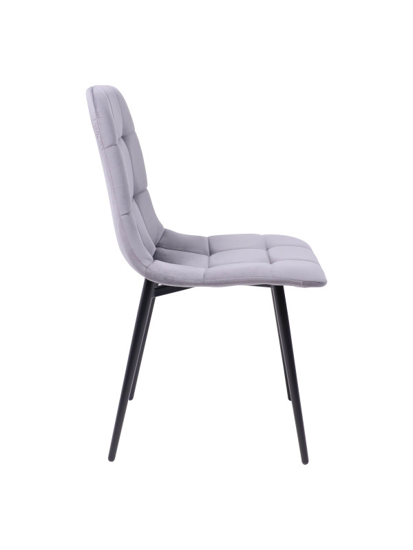 Стул Алвест AV 406-N темно-серый/черный сбоку