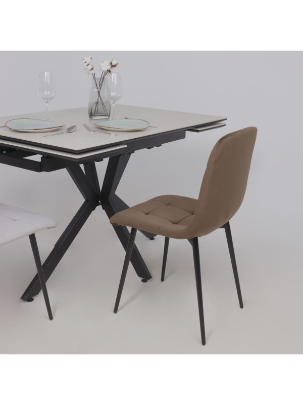 Стул Алвест AV 406-N шоколадный/черный в интерьере