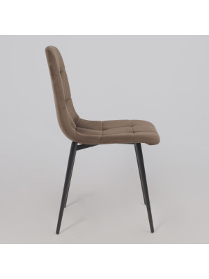 Стул Алвест AV 406-N шоколадный/черный сбоку