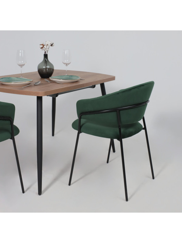 Стул Алвест AV 433 изумрудный/черный в интерьере