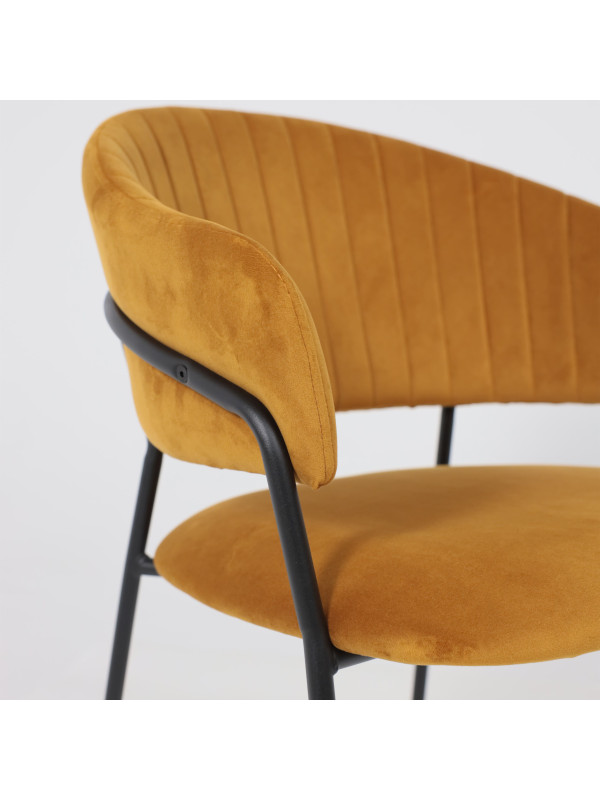 Стул Алвест AV 433 карри/черный вблизи