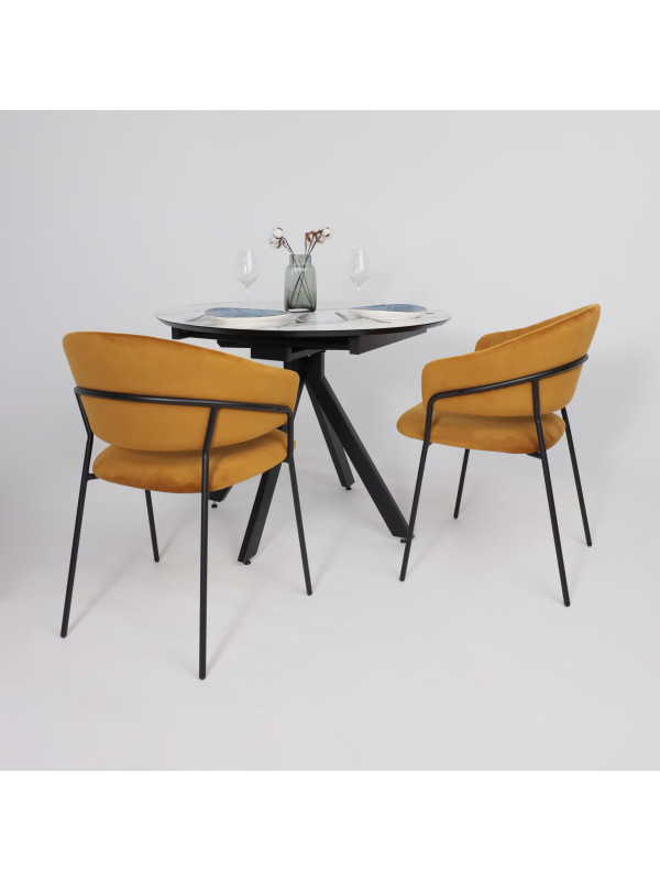 Стул Алвест AV 433 карри/черный в интерьере