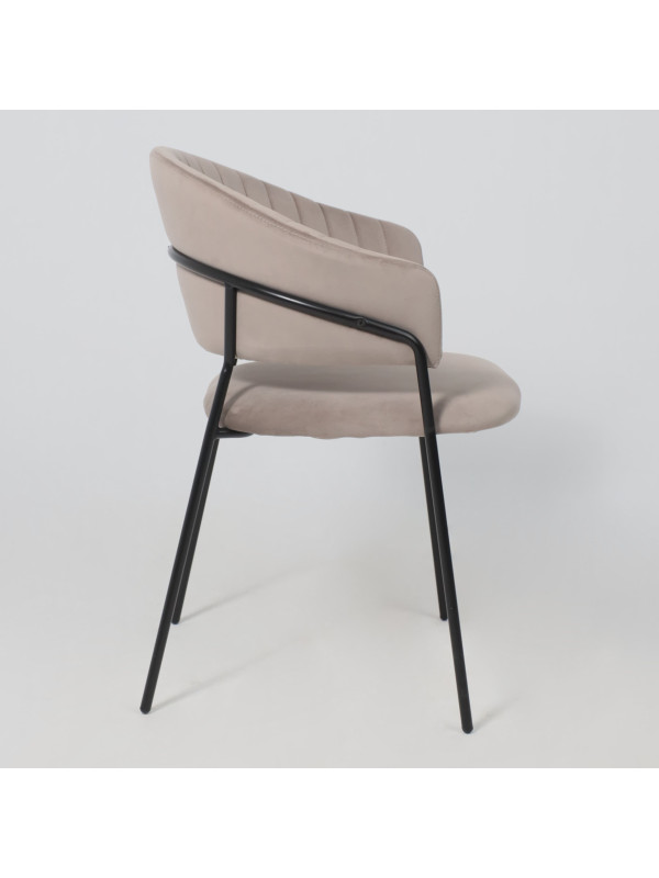 Стул Алвест AV 433 светло-коричневый/черный сбоку