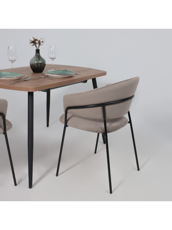 Стул Алвест AV 433 светло-коричневый/черный в интерьер