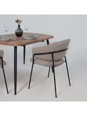 Стул Алвест AV 433 светло-коричневый/черный в интерьер