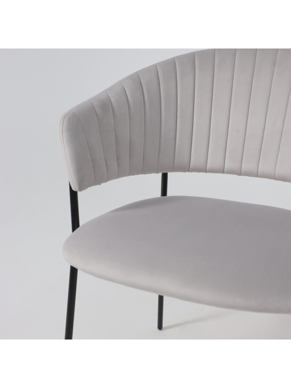 Стул Алвест AV 433 светло-серый/черный вблизи