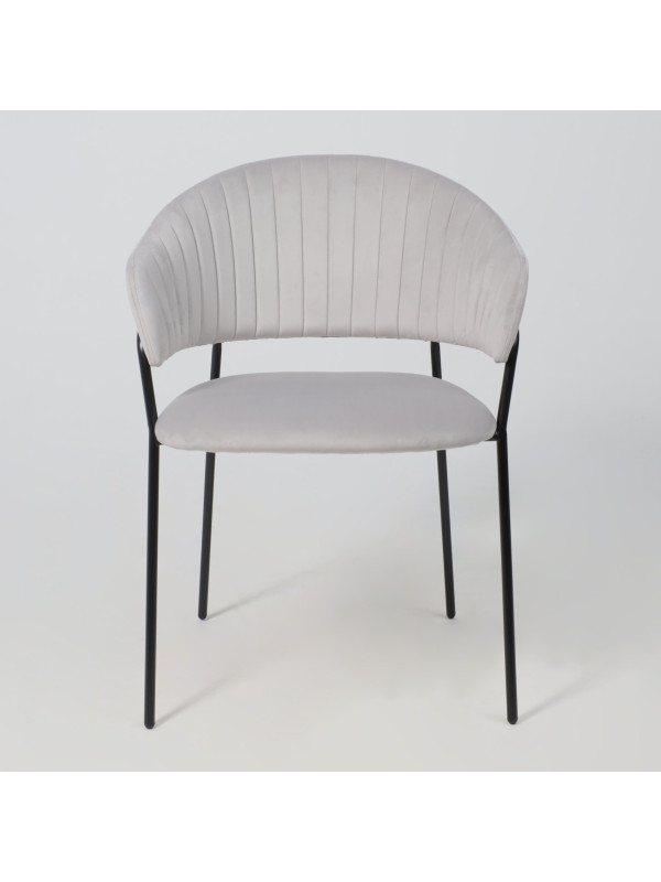 Стул Алвест AV 433 светло-серый/черный спереди